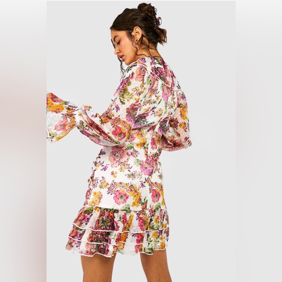 Floral Ruffle Mini Dress - Picture 3 of 3